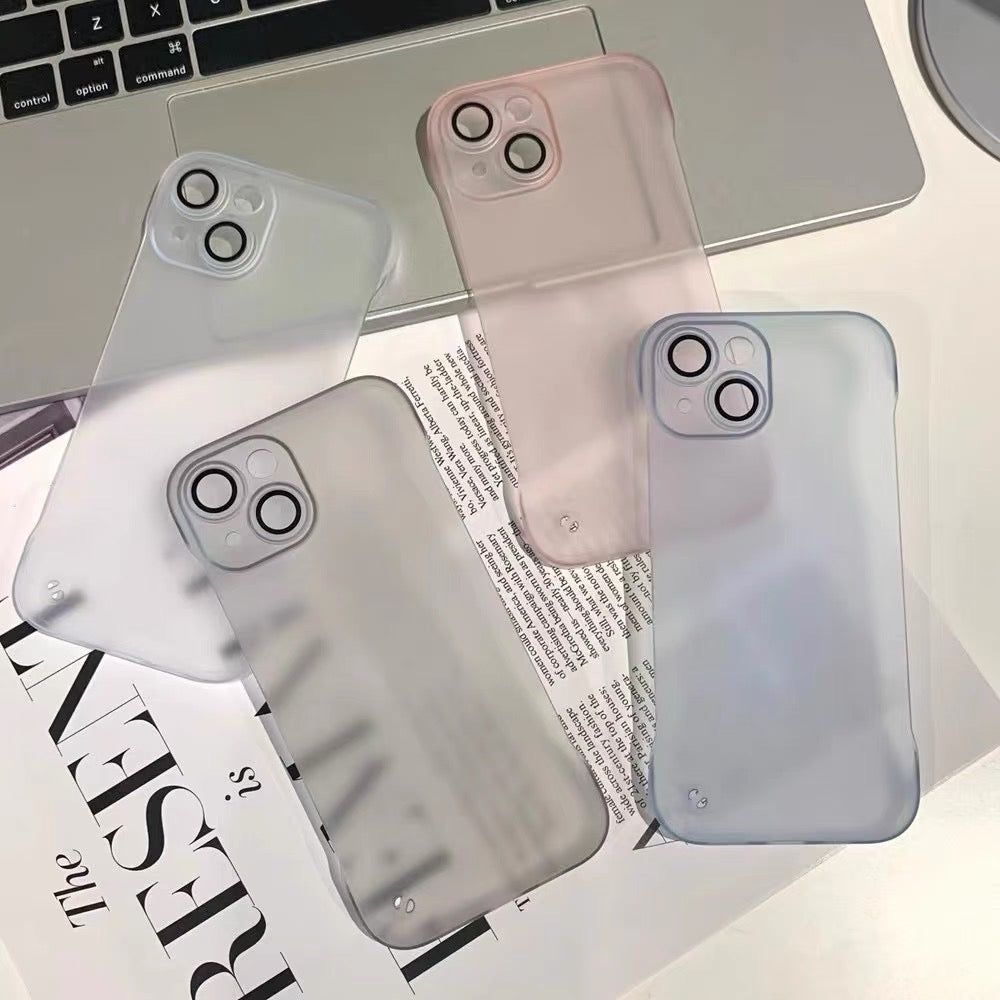iPhoneケース 単色 薄型 半透明 おしゃれ スマホケース