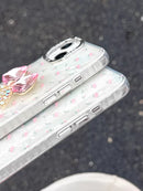 iPhoneケース リボン ピンク フラワー かわいい スマホケース